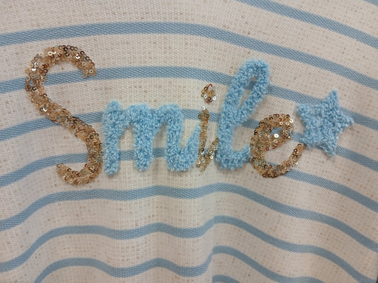 Tee-shirt Nina Rayures Lin - Broderie SMILE