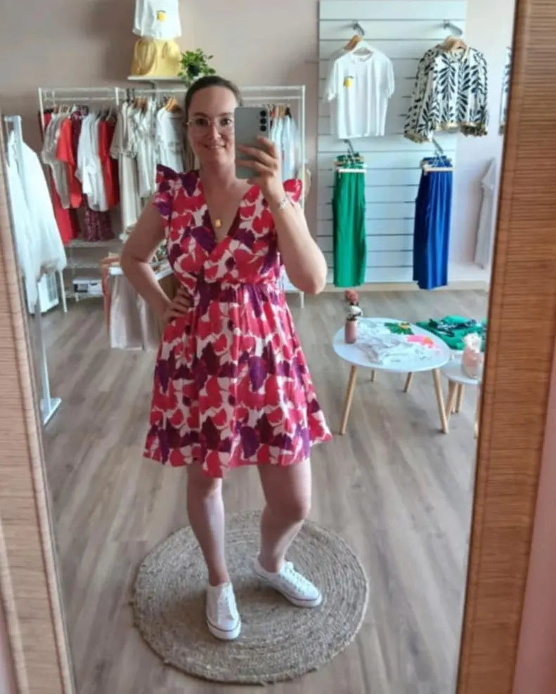Combi-Short AMBRE - Combinaison Courte Femme Motif Gecko Les tendances d'Axelya