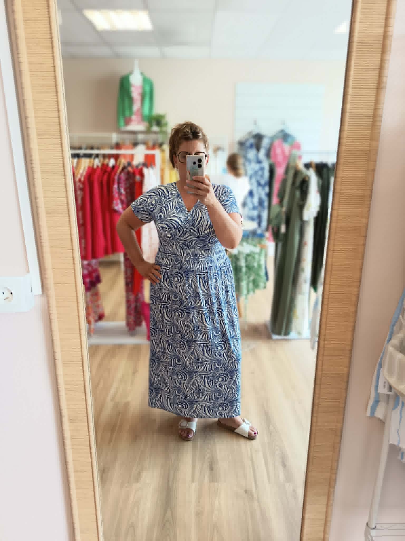 Robe ARIA Longue Imprimée - 4 Coloris - Taille Magique Les tendances d'Axelya