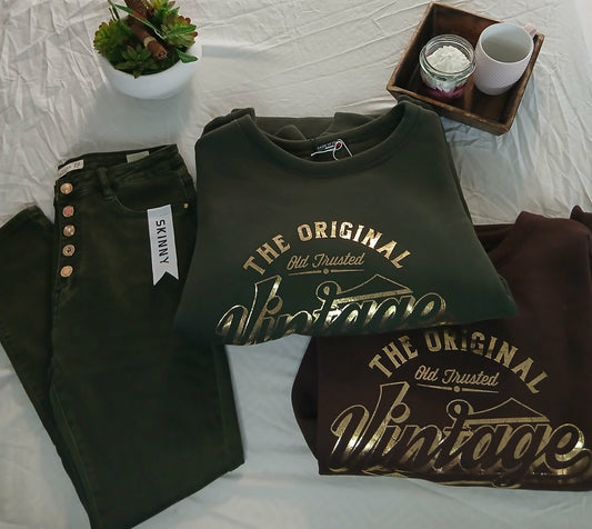 Jeans Orlane Skinny Vert - Boutons Strass