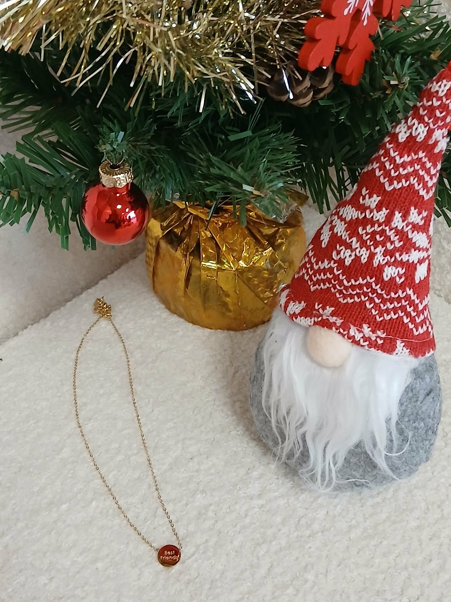 Collier Médaille Best friend Doré - Acier Inoxydable