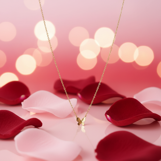 Collier Papillon Doré - Acier Inoxydable Femme Les tendances d'Axelya