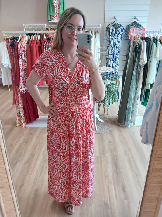 Robe ARIA Longue Imprimée - 4 Coloris - Taille Magique Les tendances d'Axelya