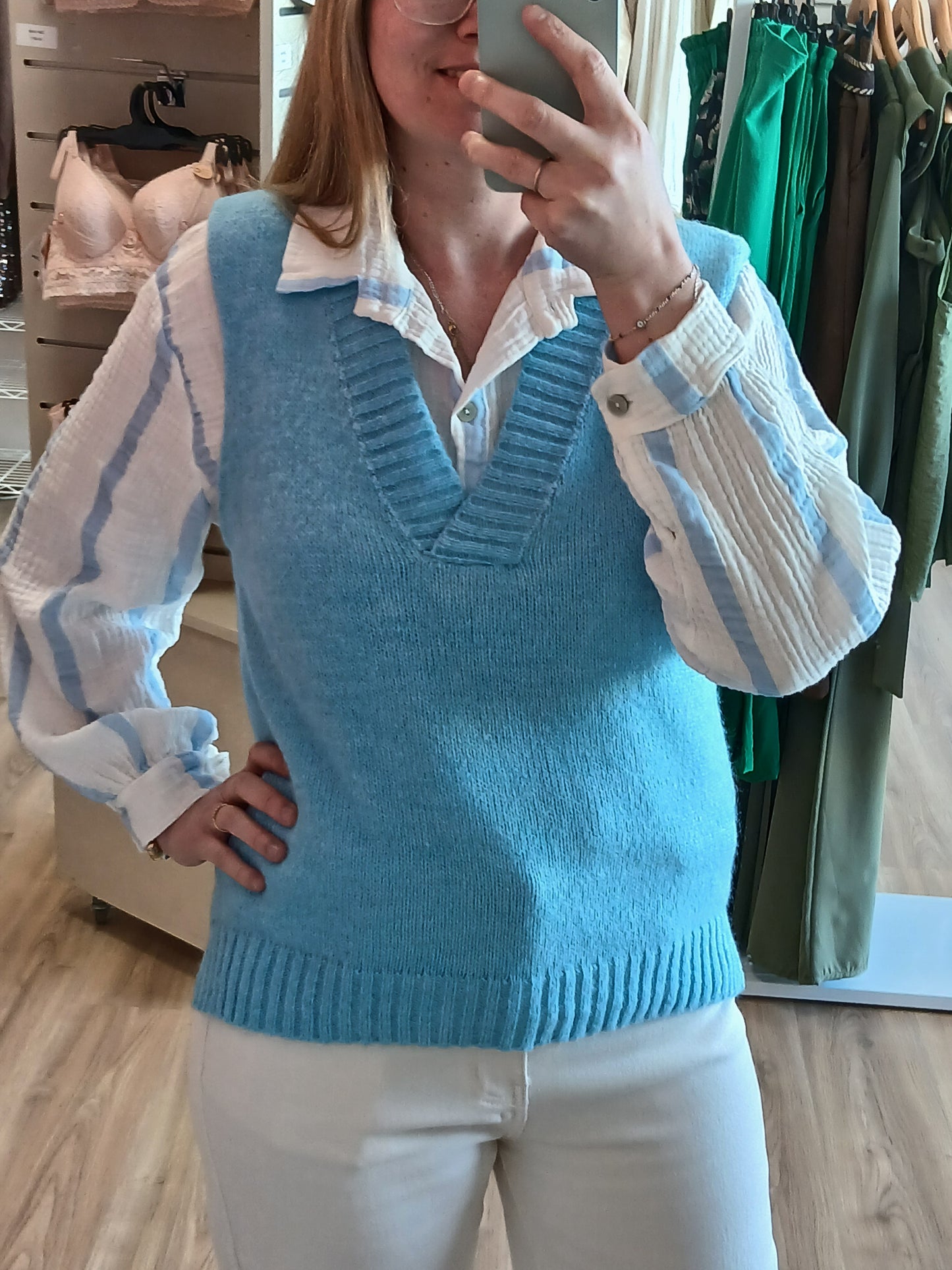 Pull Céleste Sans Manches Femme