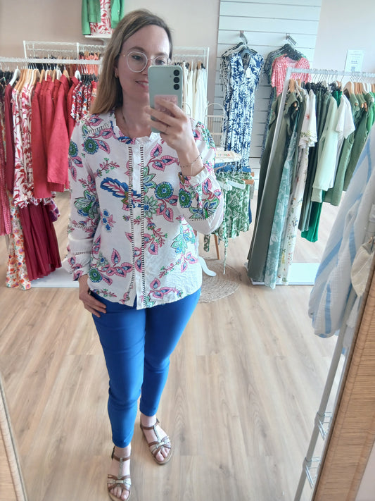 Blouse EVA Florale Lumineuse - Du S au 4XL Les tendances d'Axelya